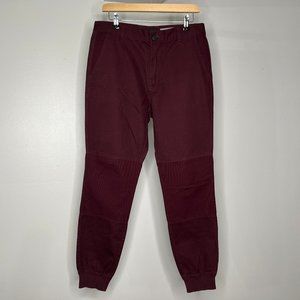 Aeropostale men's burgundy jogger pants -